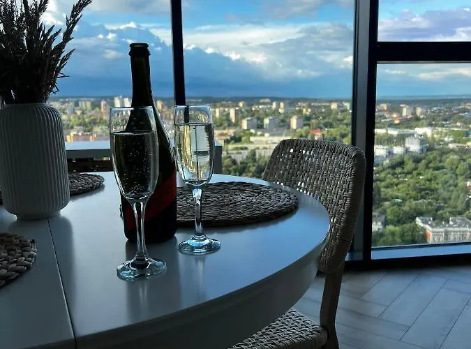 アパート Hanza Tower Szczecin, Floor 21, - River View シュチェチン